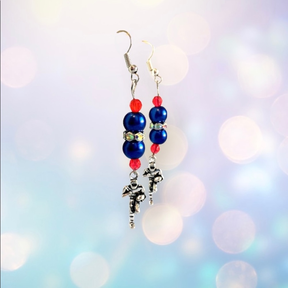 Buffalo BILLS Handmade Football Earrings *NEW*